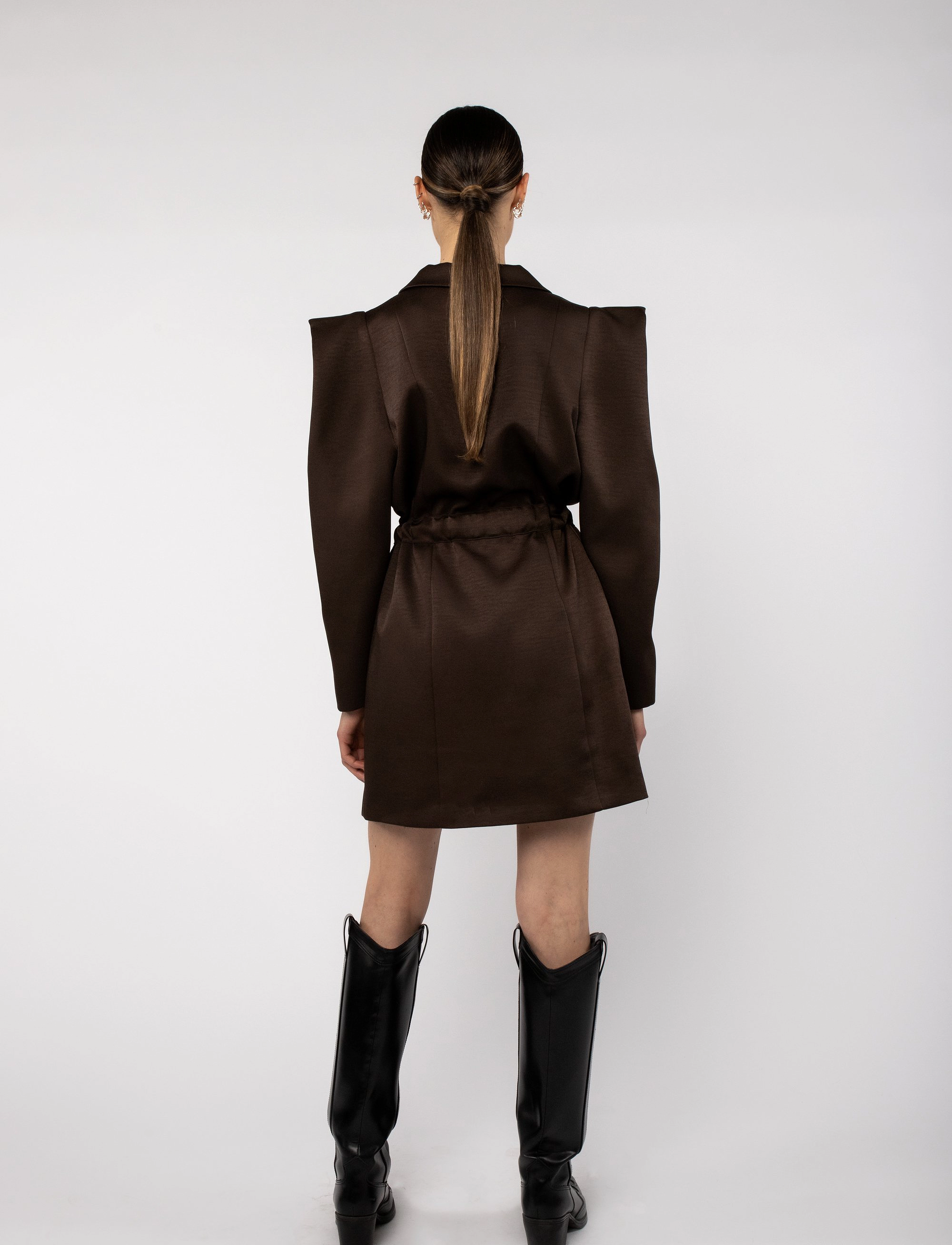 MAUD - Olivine Dress - deep brown - 3