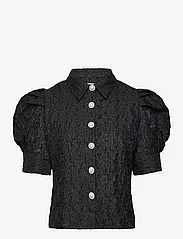 MAUD - Talia Shirt - short-sleeved blouses - black - 0