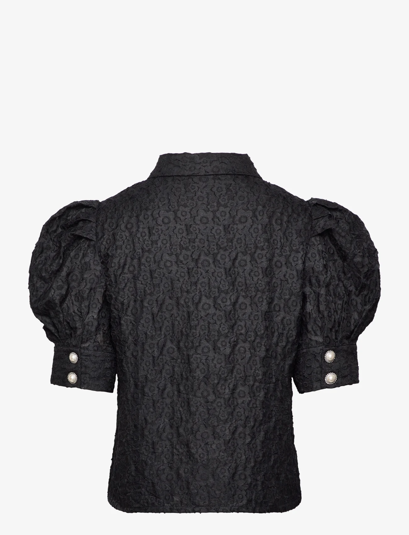 MAUD - Talia Shirt - short-sleeved blouses - black - 1