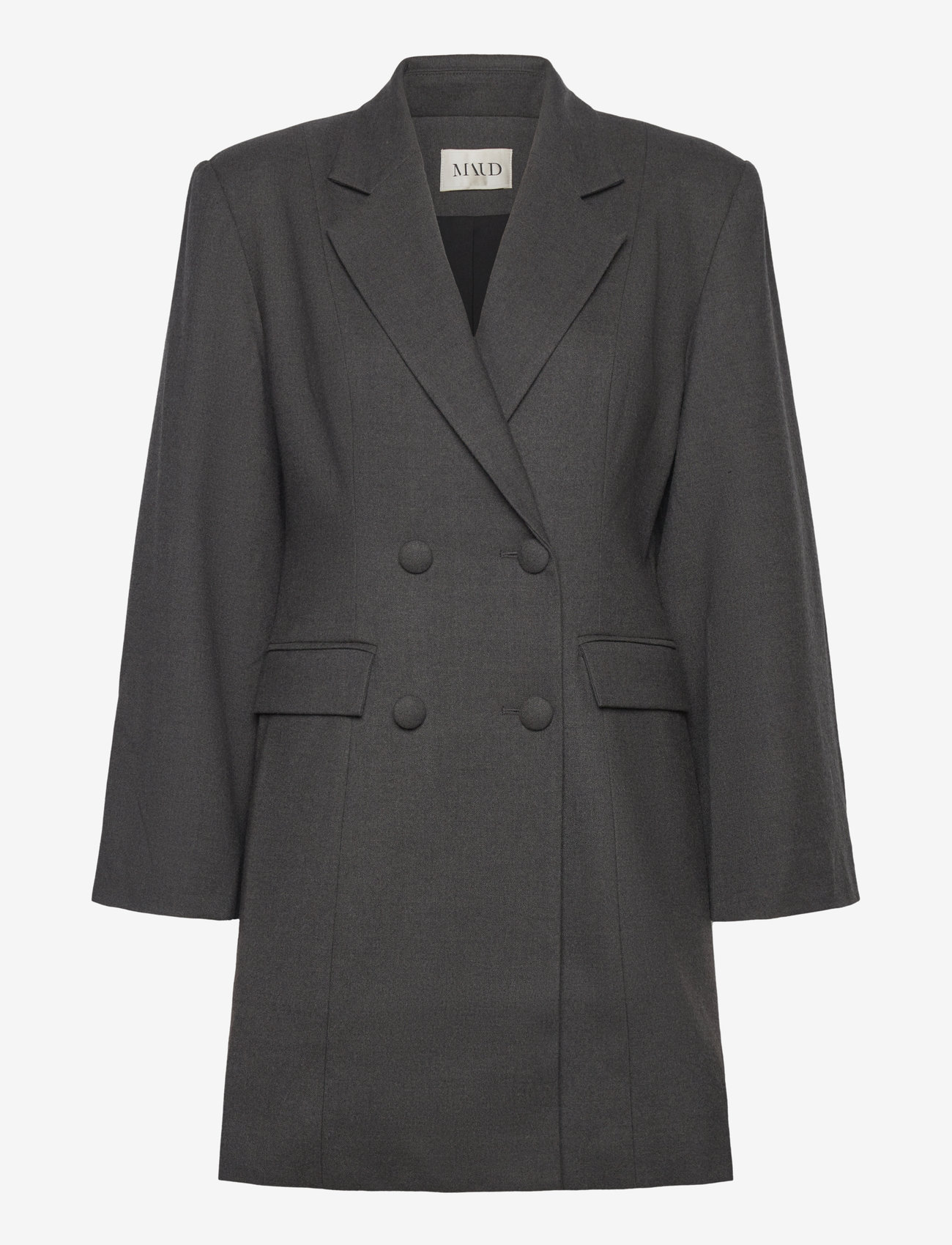 MAUD - Andrea Blazer Dress - dubbelknäppta kavajer - deep grey - 0