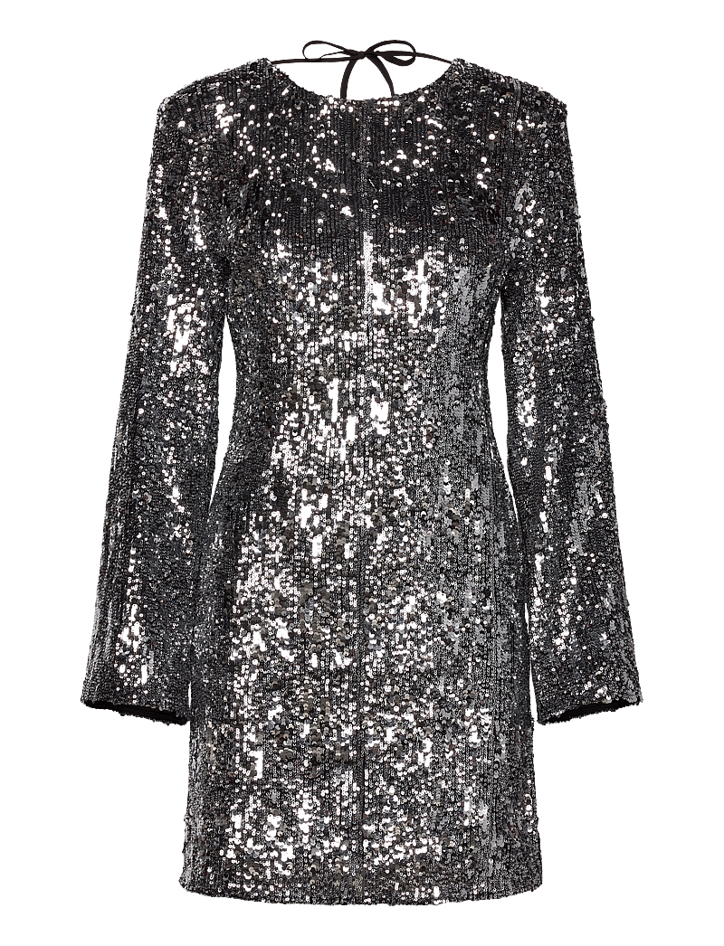MAUD - Sandra Sequin Dress - paljettklänningar - silver - 0