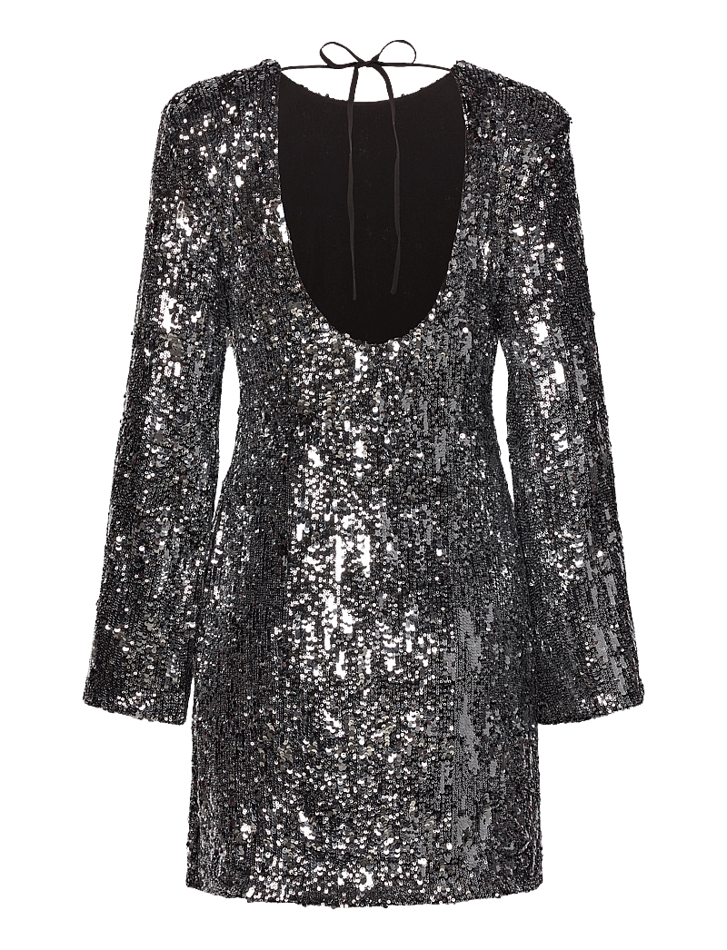 MAUD - Sandra Sequin Dress - paljettklänningar - silver - 1