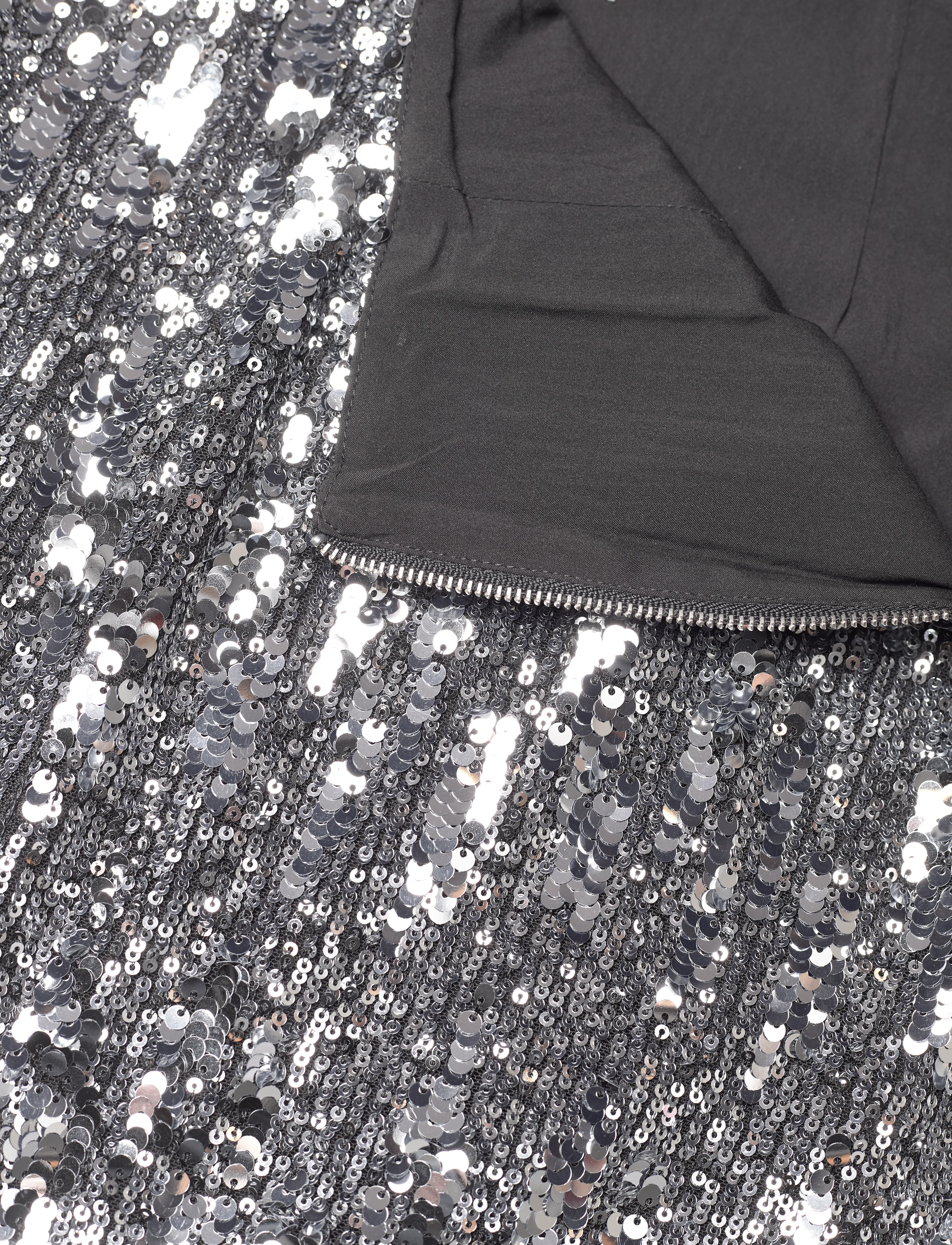 MAUD - Sandra Sequin Skirt - maxi nederdele - silver - 2