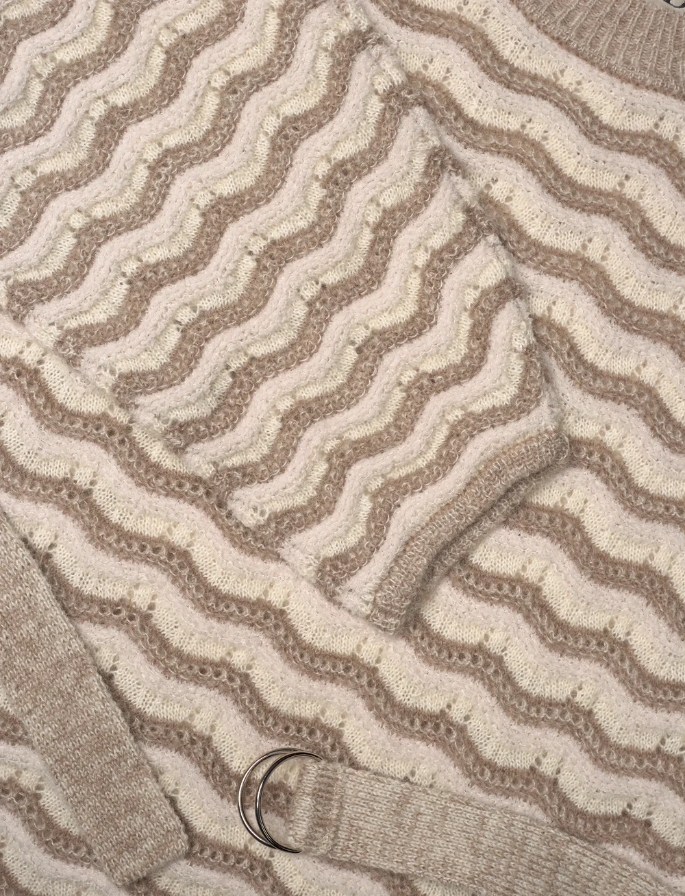 MAUD - Victoria Knit Sweater - stickade tröjor - sand - 2