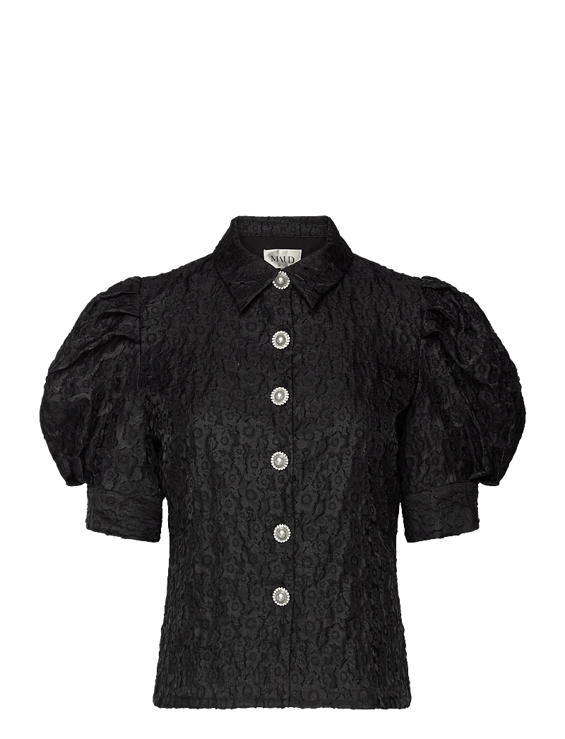 MAUD - Talia Shirt - kortärmade skjortor - black - 0