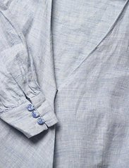MAUD - Agnes Linen Dress - omlottklänning - blue - 10
