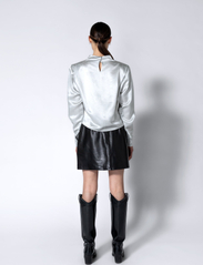 MAUD - Dina Blouse - bluzki z długimi rękawami - silver - 5