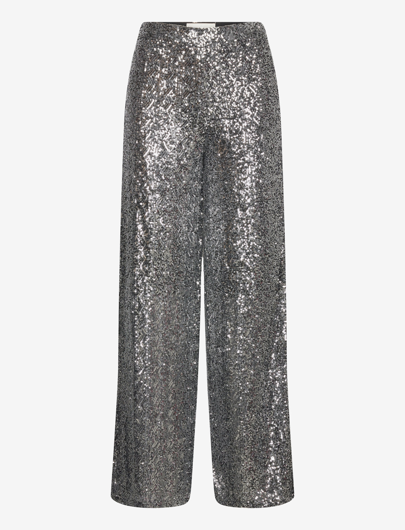 MAUD - Sandra Trouser - wide leg trousers - silver - 0