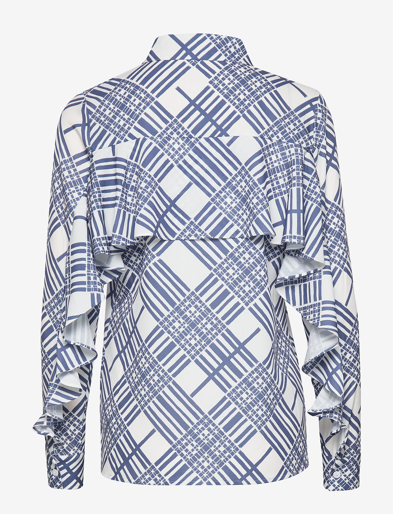 MAUD - Printed Cape Blouse - white - 1