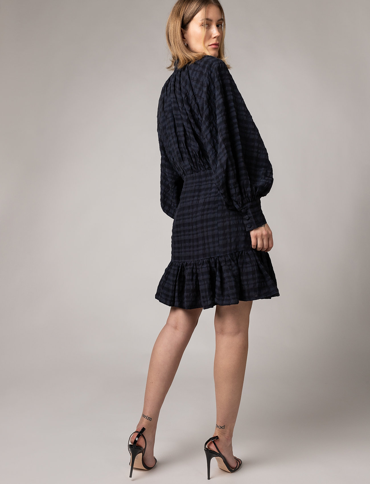 MAUD - Love Dress Check - ombre blue - 3