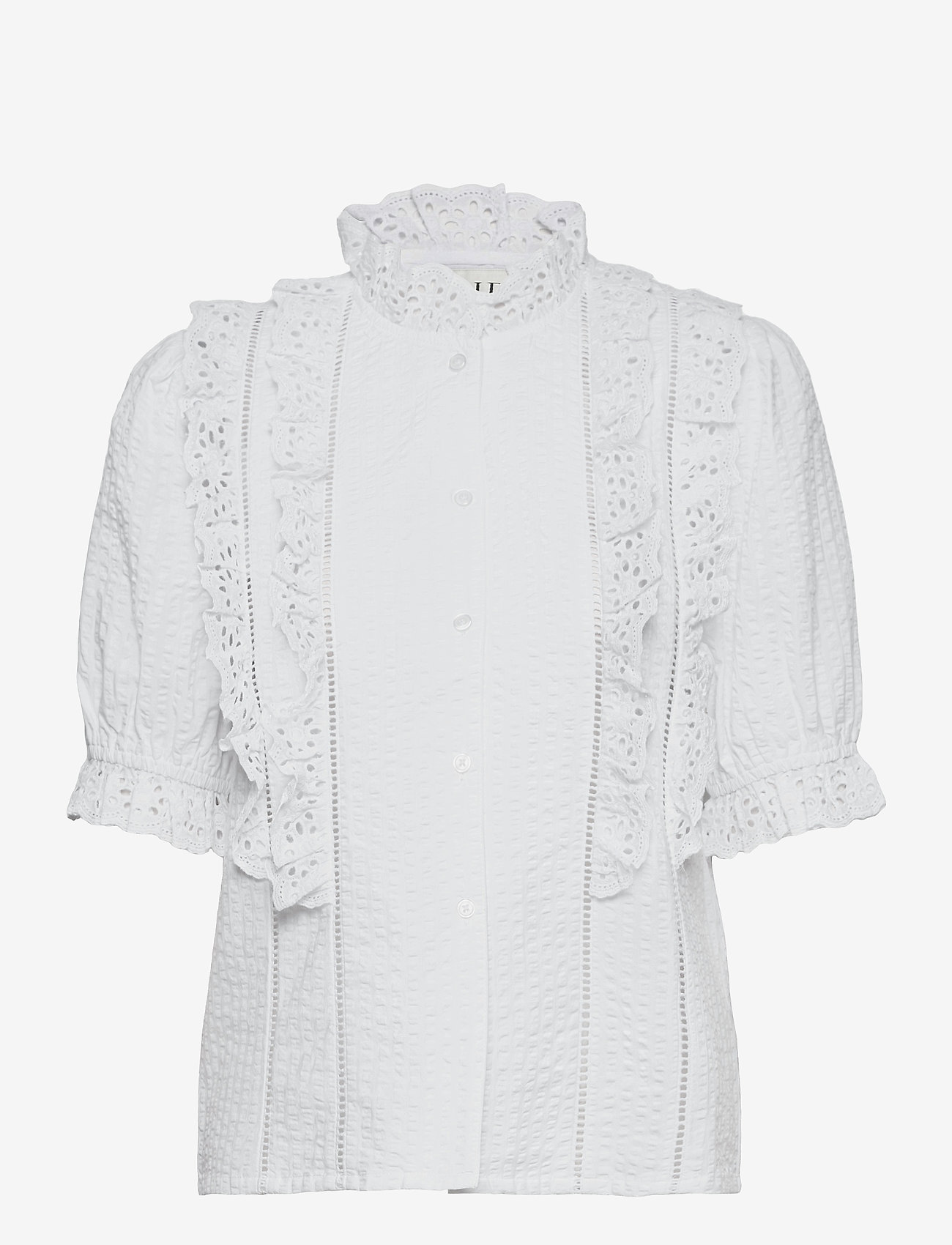 Scallop Ruffle Top - WHITE