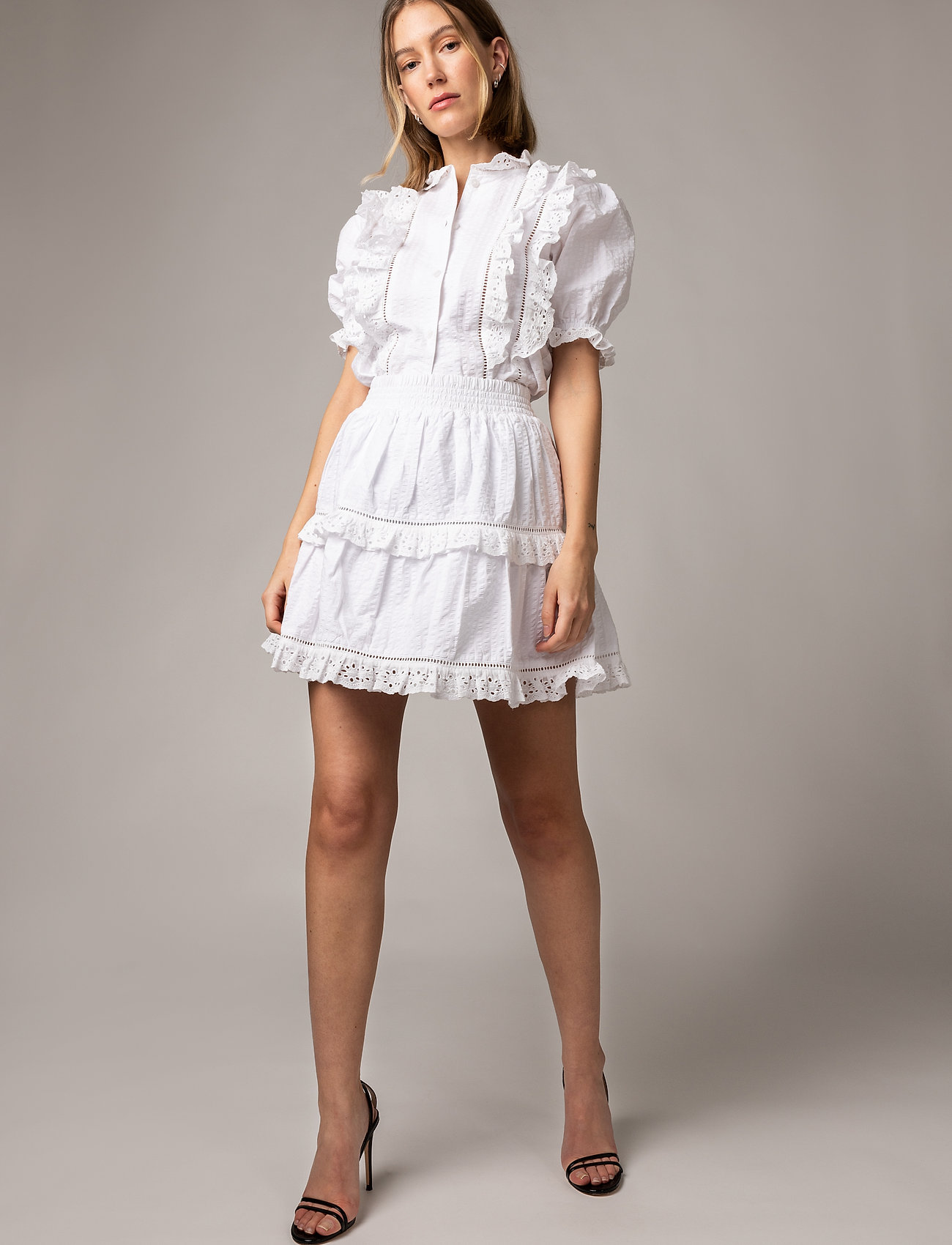 MAUD - Scallop Ruffle Top - white - 3