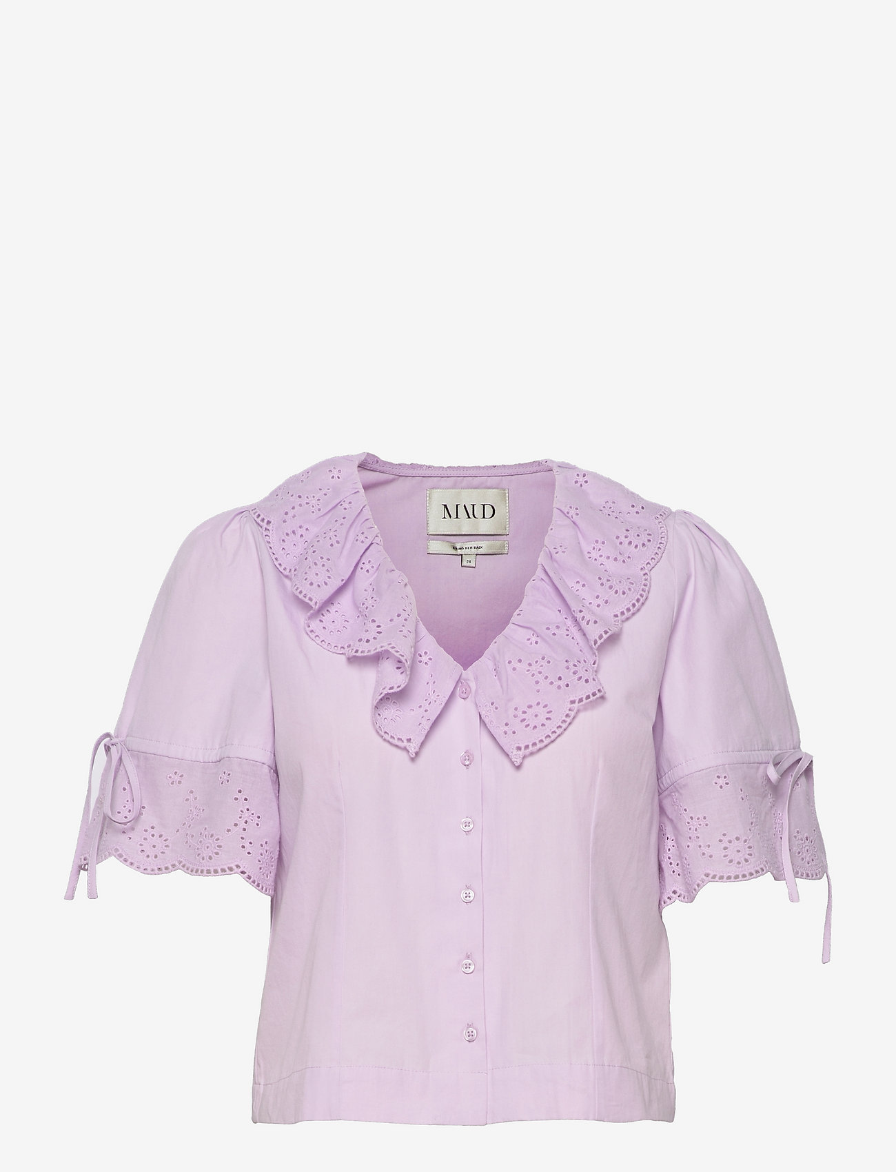 MAUD - Camilla Top - short-sleeved blouses - lavender - 0