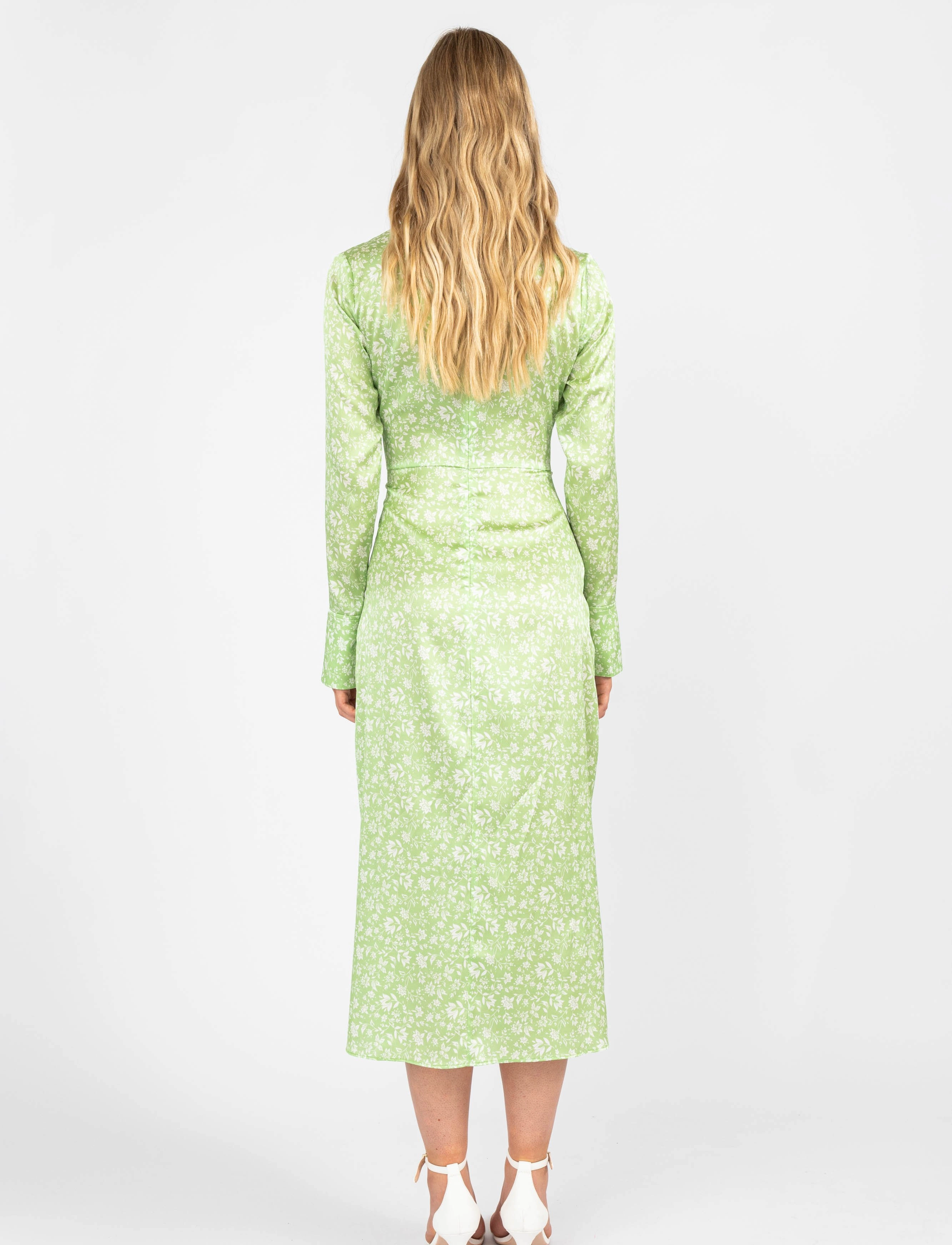 MAUD - Eve Dress - faded green - 3
