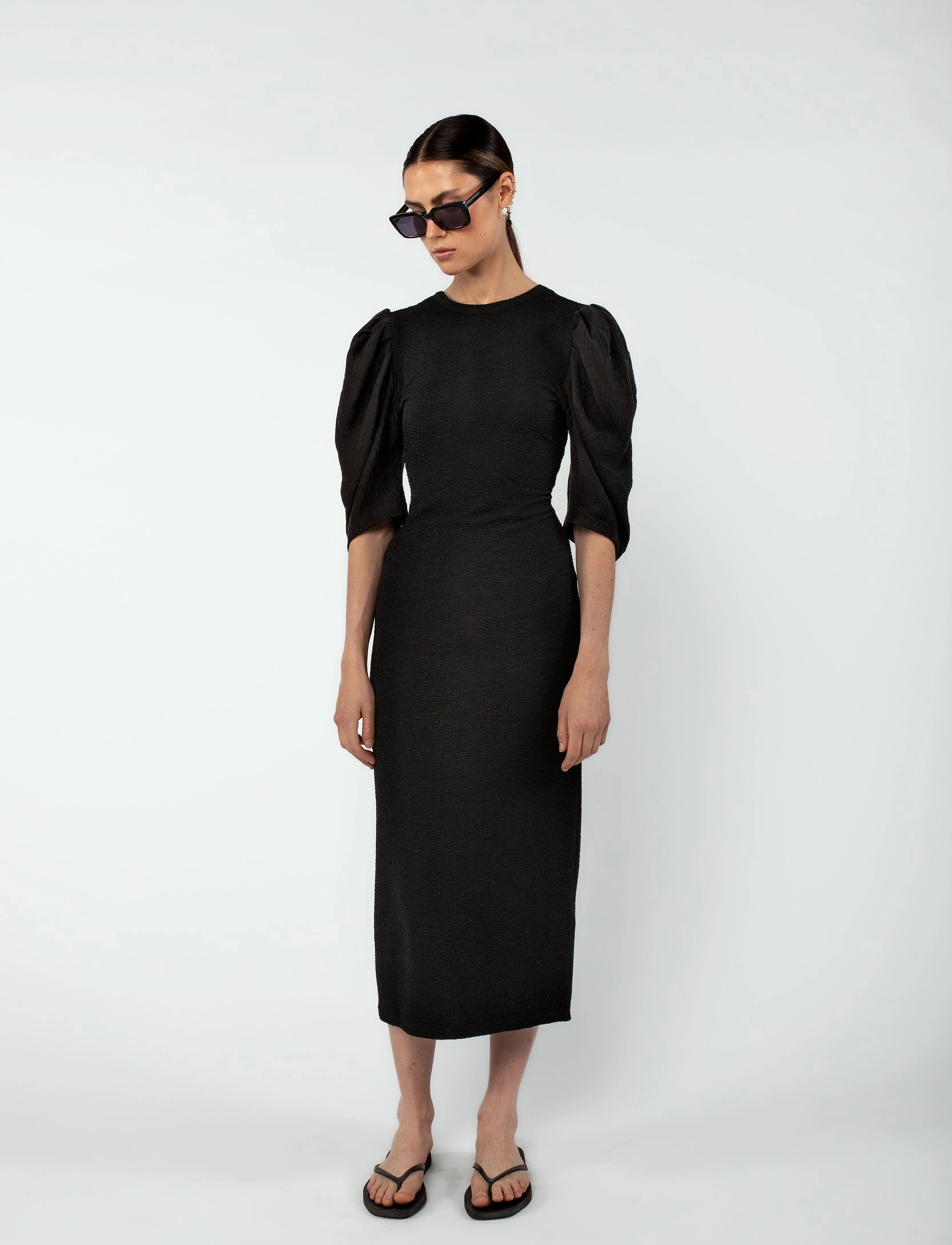 MAUD Annie Dress, 40, Black, Kjoler > Knælange Og Midi, Dame