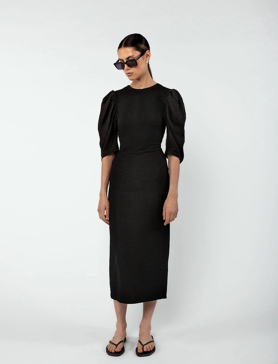 MAUD - Annie Dress - midi kjoler - black - 0