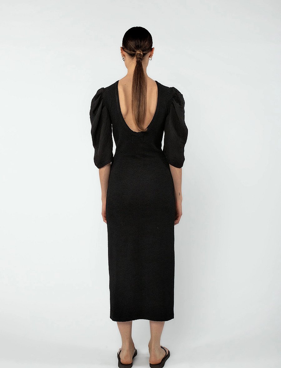 MAUD - Annie Dress - midi kjoler - black - 3