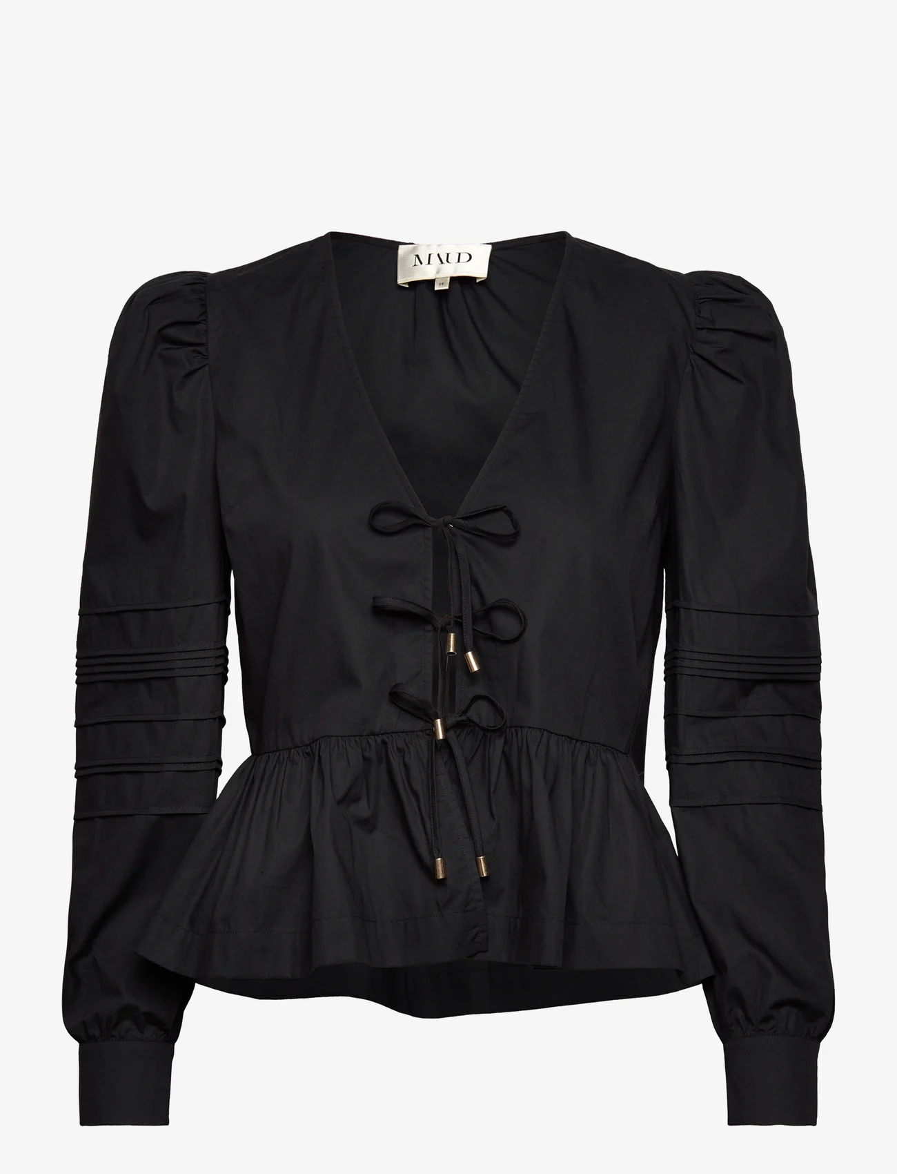 MAUD - Aurora Blouse - long-sleeved blouses - black - 0