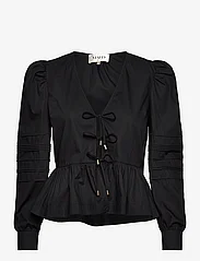 MAUD - Aurora Blouse - long-sleeved blouses - black - 0