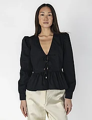 MAUD - Aurora Blouse - long-sleeved blouses - black - 3