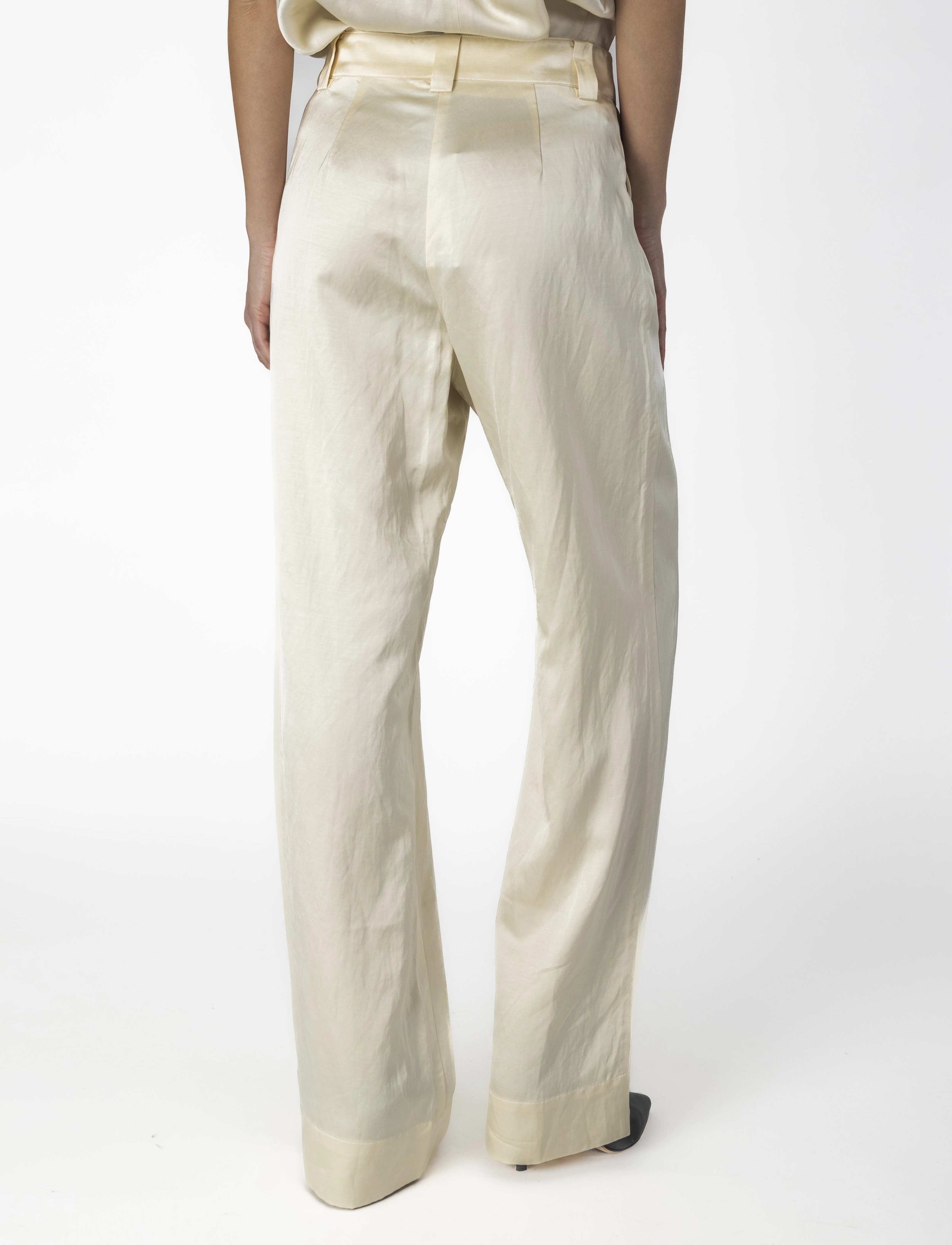 MAUD - Dina Trouser - plačios kelnės - off white - 4