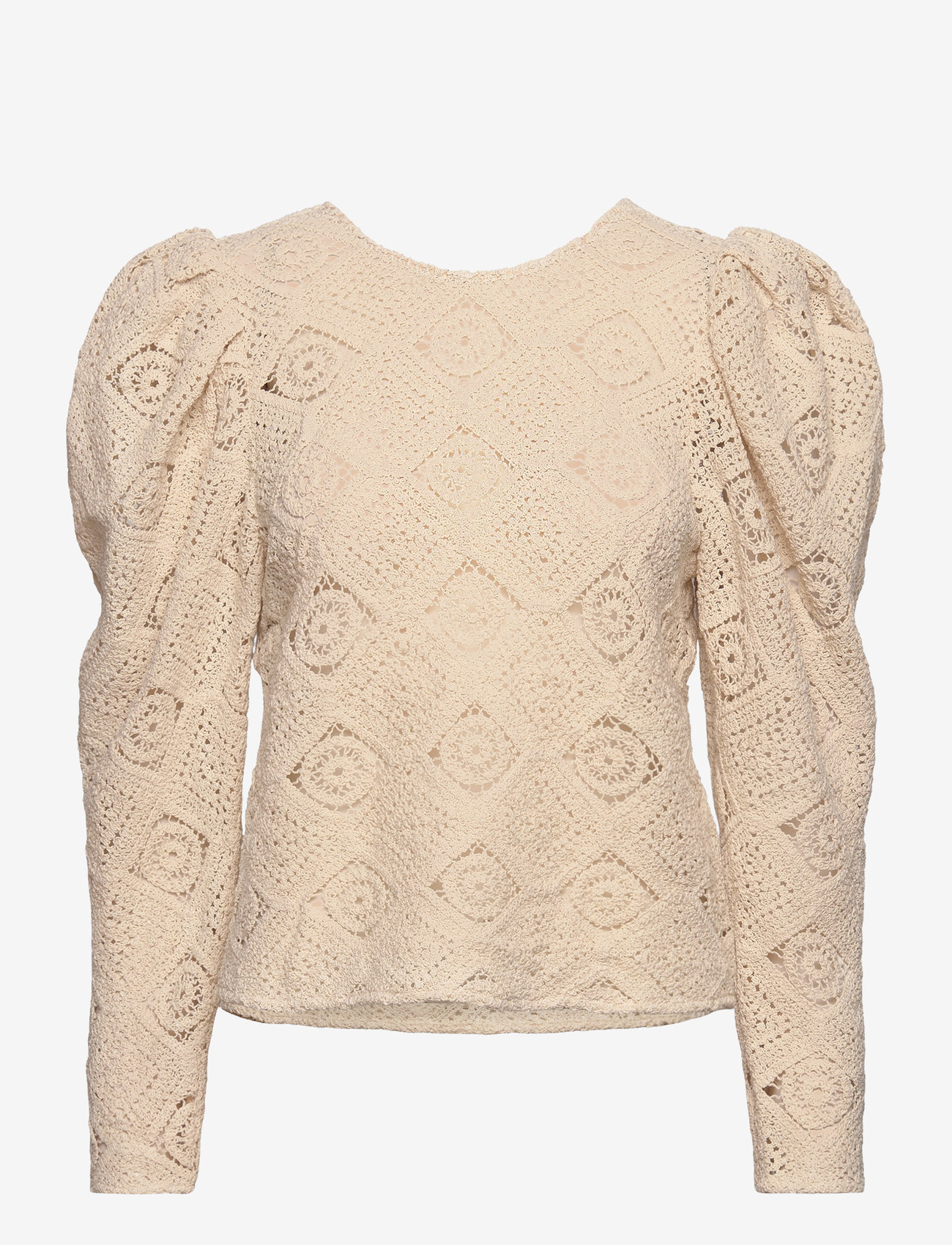 MAUD - Kelis lace blouse - langærmede bluser - sand - 1