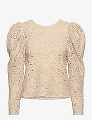 MAUD - Kelis lace blouse - langermede bluser - sand - 0