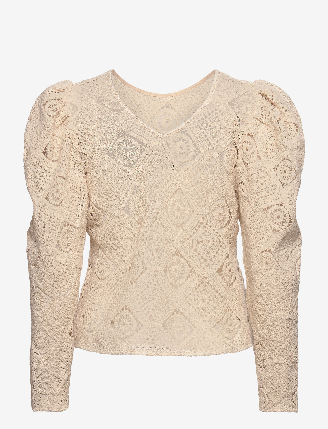 MAUD - Kelis lace blouse - langærmede bluser - sand - 2
