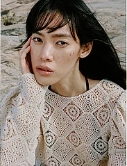 MAUD - Kelis lace blouse - long-sleeved blouses - sand - 6