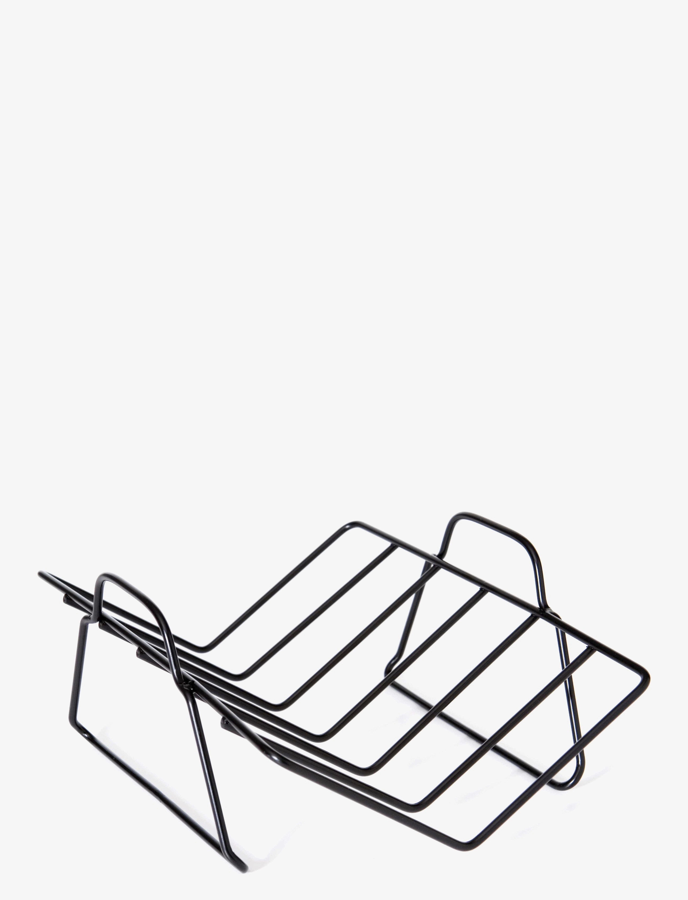 Stegekurv 35 cm stål m/non-stick belægning - BLACK