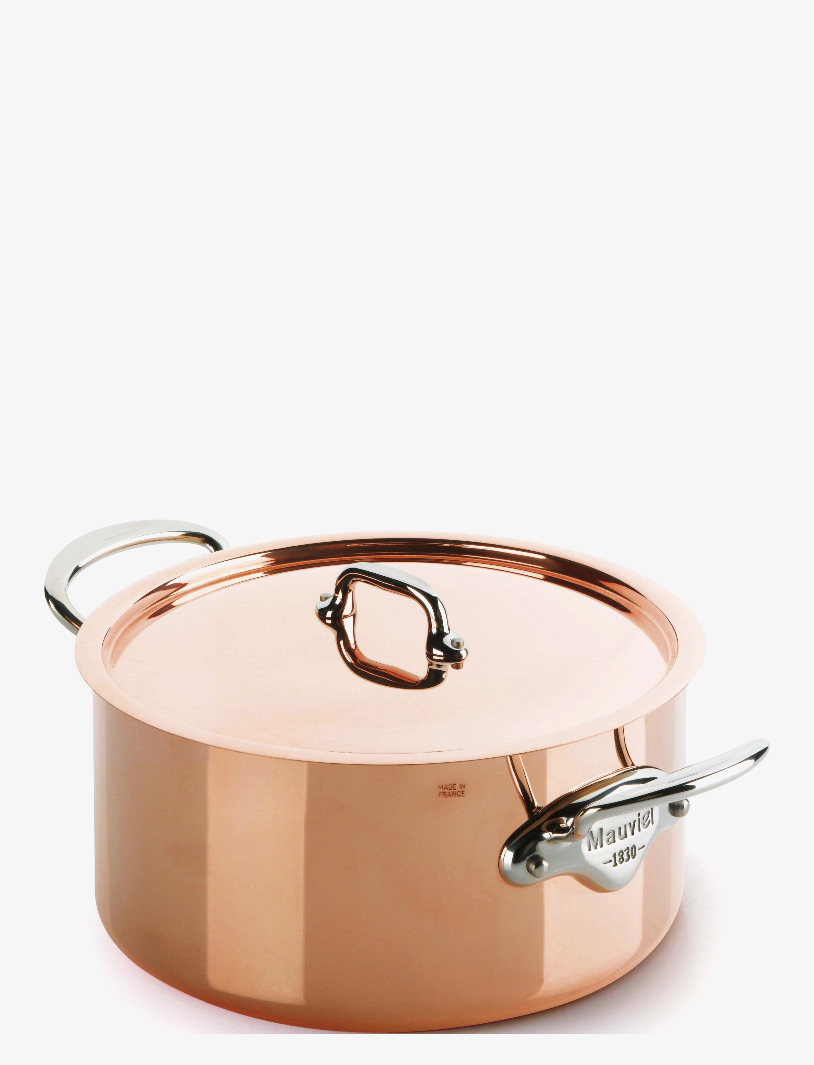Mauviel pot with lid M'150S 3,2 liter 20 x 11 cm Copper/Steel - Pots & pans - COPPER/STAINLESS STEEL / brown