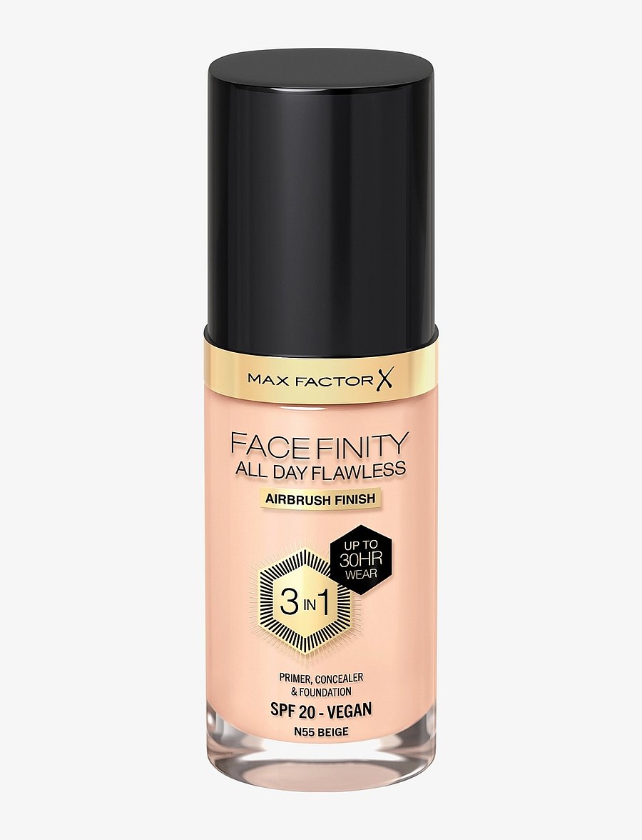 Max Factor - All Day Flawless 3in1 Foundation - makeup - n55 beige - 0