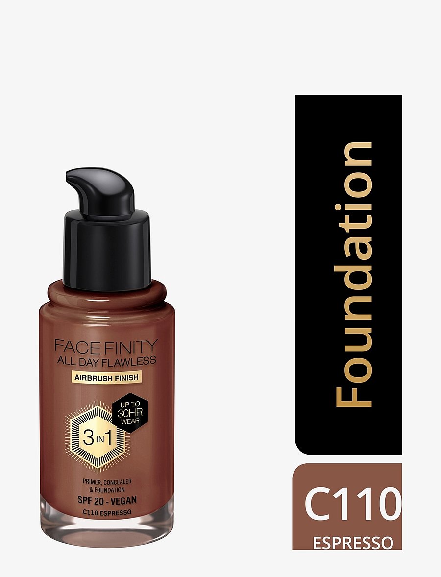 Max Factor - All Day Flawless 3in1 Foundation - makeup - 110 espresso - 1