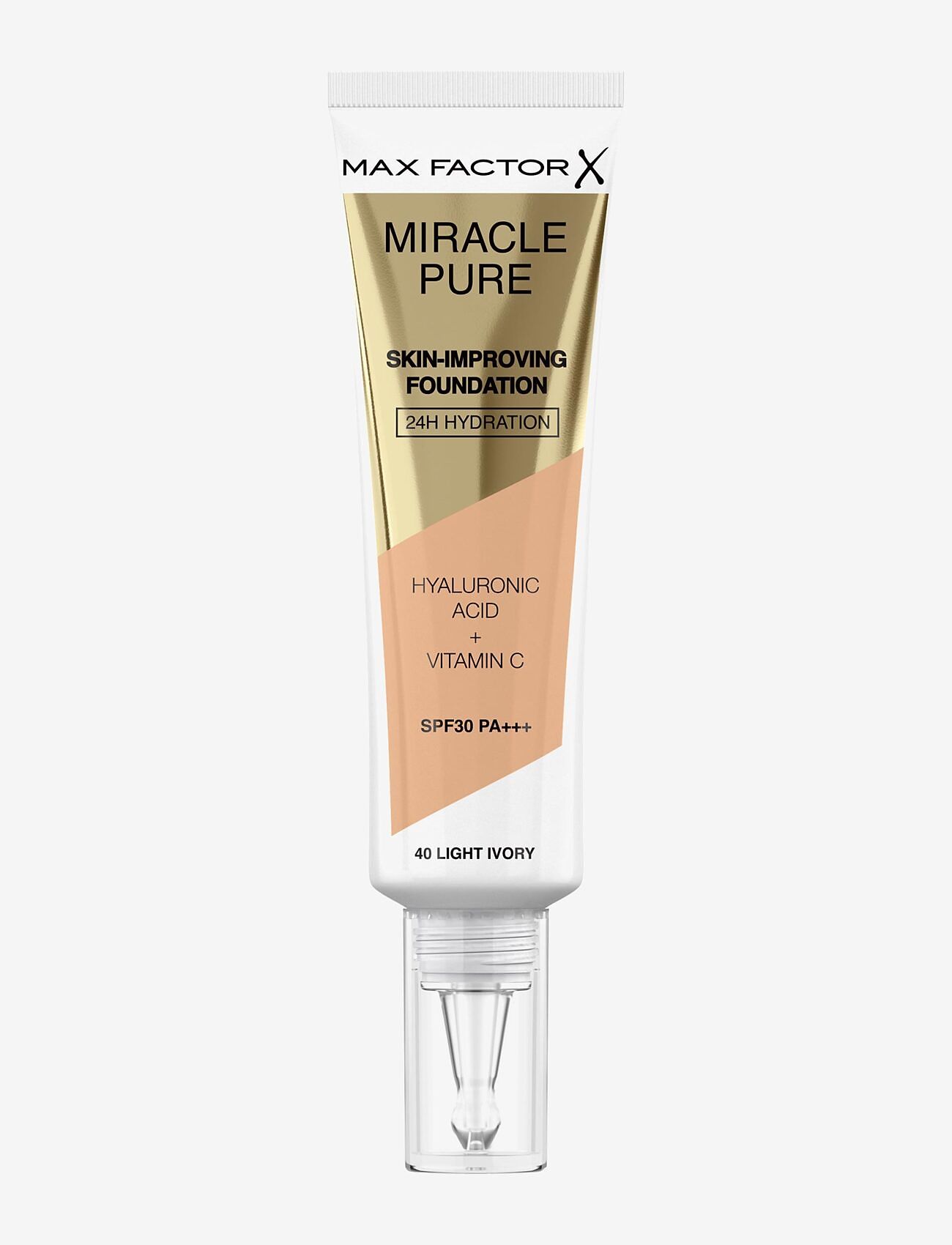 Max Factor - MAX FACTOR Miracle Pure Foundation - smink - 40 light ivory - 0