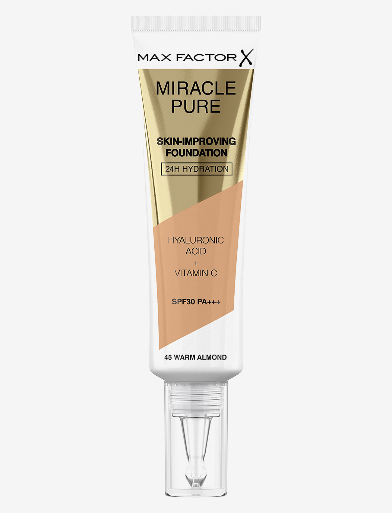 Max Factor - MAX FACTOR Miracle Pure Foundation - lägsta priserna - 45 warm almond - 0