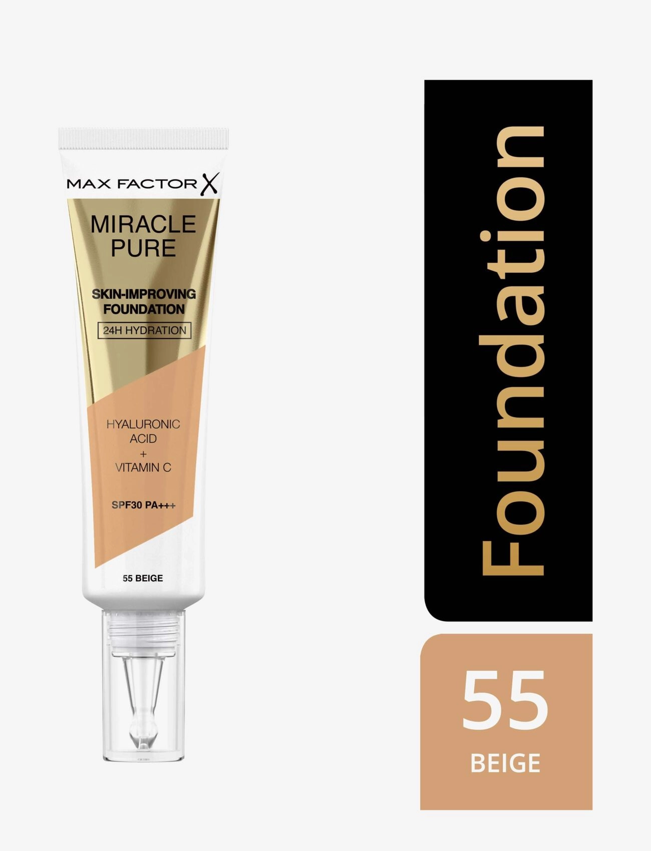 Max Factor - MAX FACTOR Miracle Pure Foundation - festtøj til outletpriser - 55 beige - 3