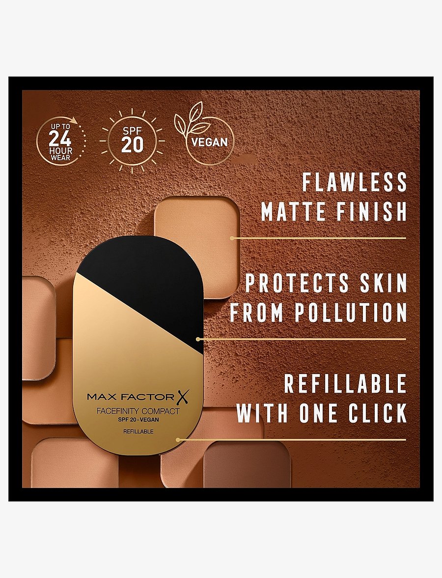 Max Factor - MAX FACTOR Facefinity refillable compact 001 porcelain - redo för date night - 001 porcelain - 4