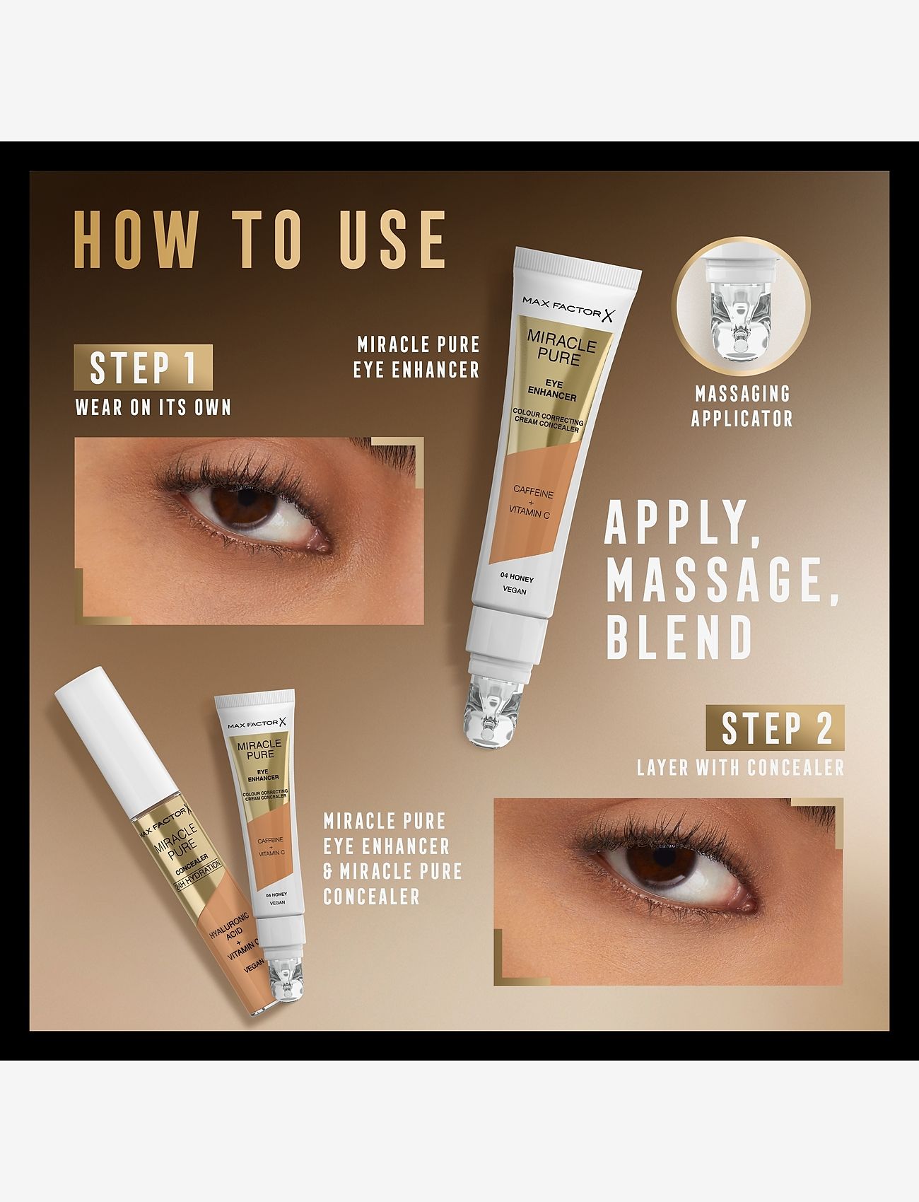 Max Factor - MAX FACTOR Miracle pure eye enhancer 02 Buff - laveste priser - 02 buff - 5