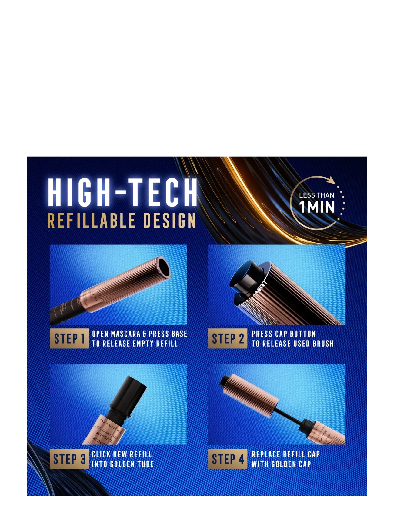 Max Factor - False Lash Effect Mascara Supreme 001 Black Refill 9.00 ML - Øyne og bryn  - supreme 001 black refill - 2