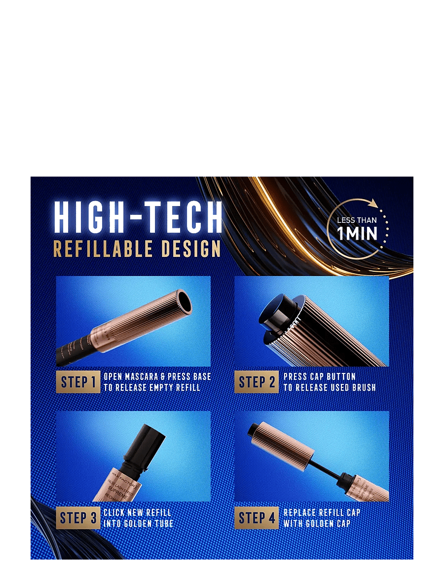 Max Factor - False Lash Effect Mascara Supreme 001 Black Refill 9.00 ML - silmad ja kulmud - supreme 001 black refill - 2