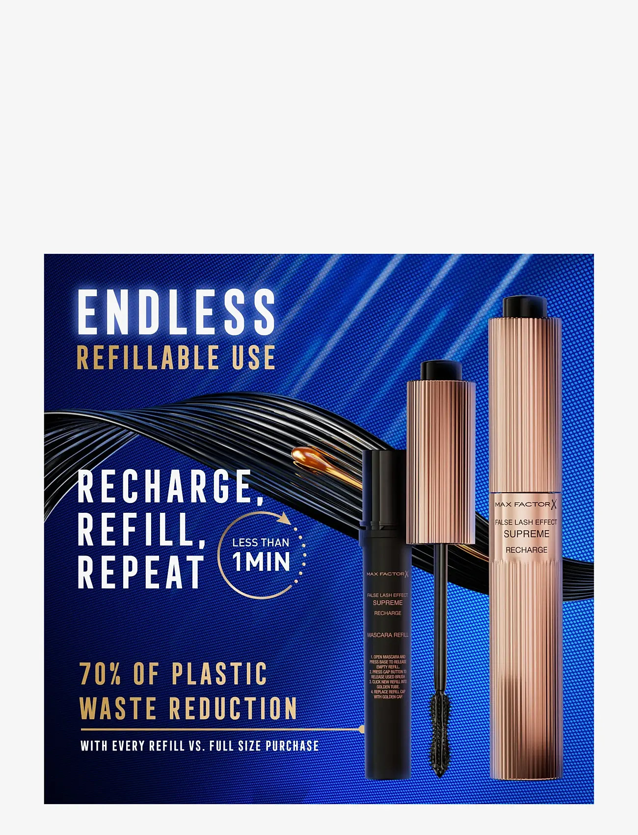 Max Factor - False Lash Effect Mascara Supreme 001 Black Refill 9.00 ML - Øjne & bryn - supreme 001 black refill - 3
