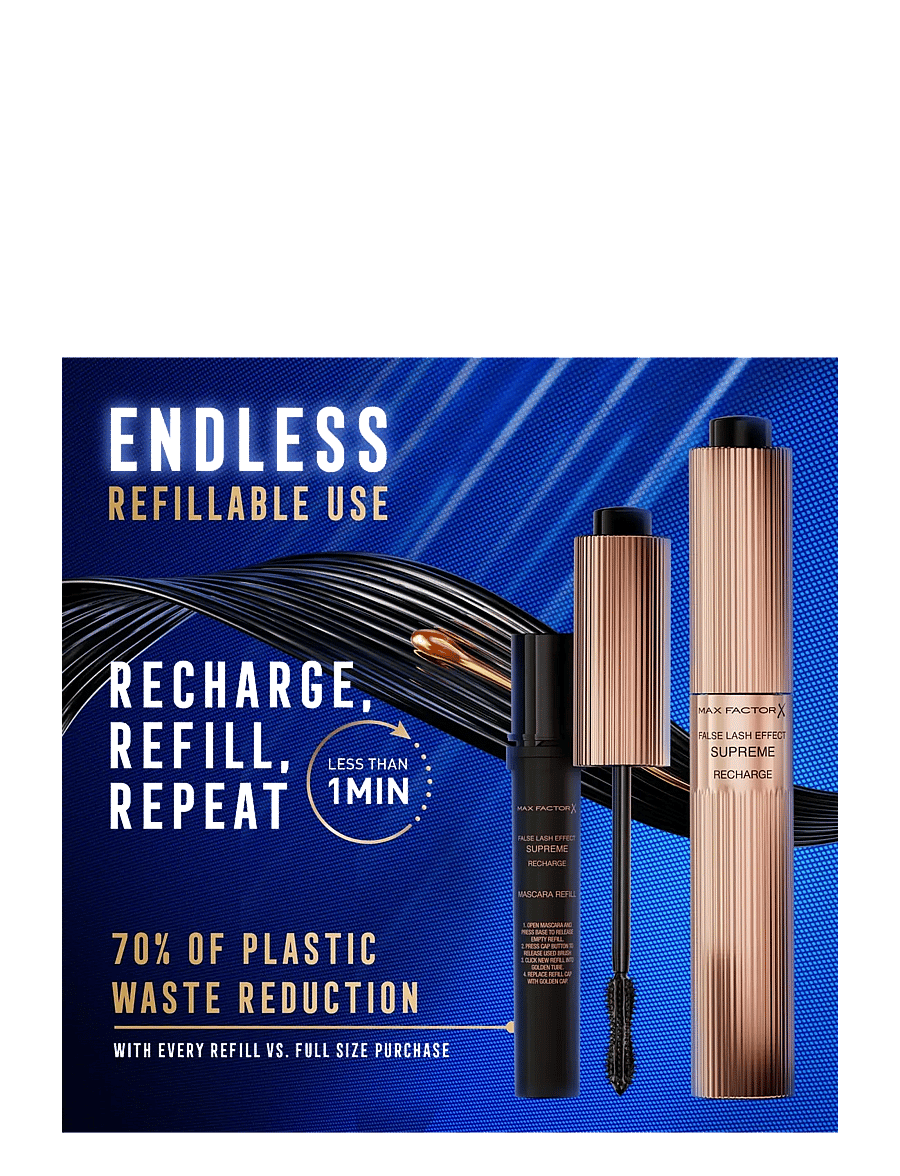 Max Factor - False Lash Effect Mascara Supreme 001 Black Refill 9.00 ML - silmad ja kulmud - supreme 001 black refill - 3