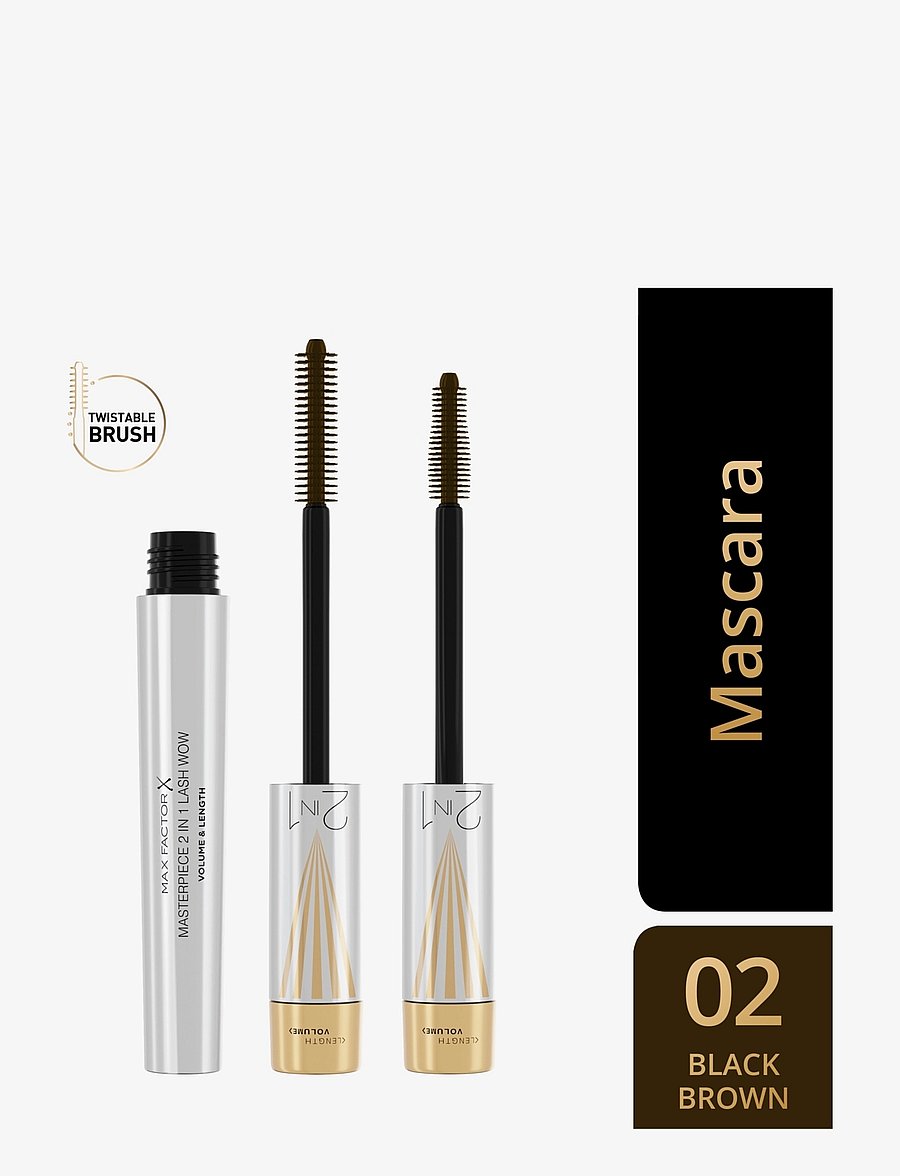 Max Factor - MAX FACTOR Masterpiece 2in1 Lash Wow Black Brown - Øjne & bryn - black brown - 1