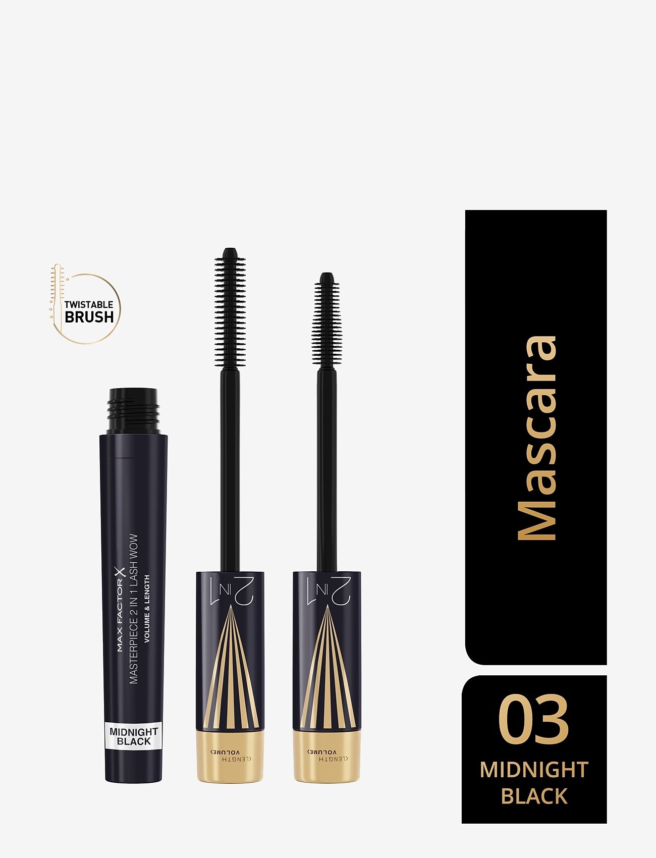 Max Factor - MAX FACTOR Masterpiece 2in1 Lah Wow Midnight Black - laveste priser - midnight black - 1