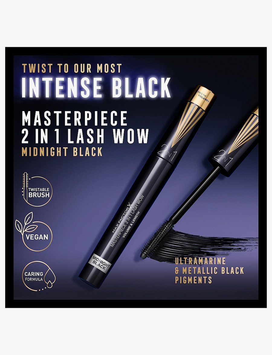 Max Factor - MAX FACTOR Masterpiece 2in1 Lah Wow Midnight Black - Øjne & bryn - midnight black - 4