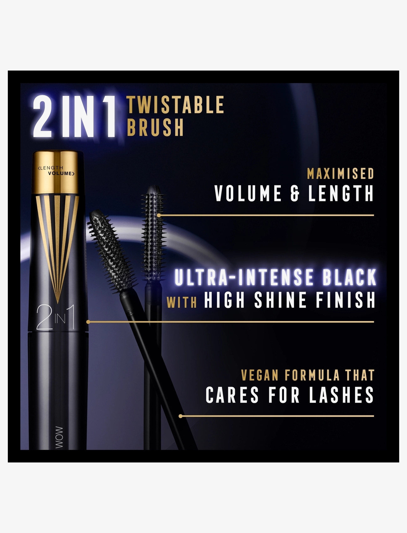 Max Factor - MAX FACTOR Masterpiece 2in1 Lah Wow Midnight Black - Ögon & bryn  - midnight black - 5