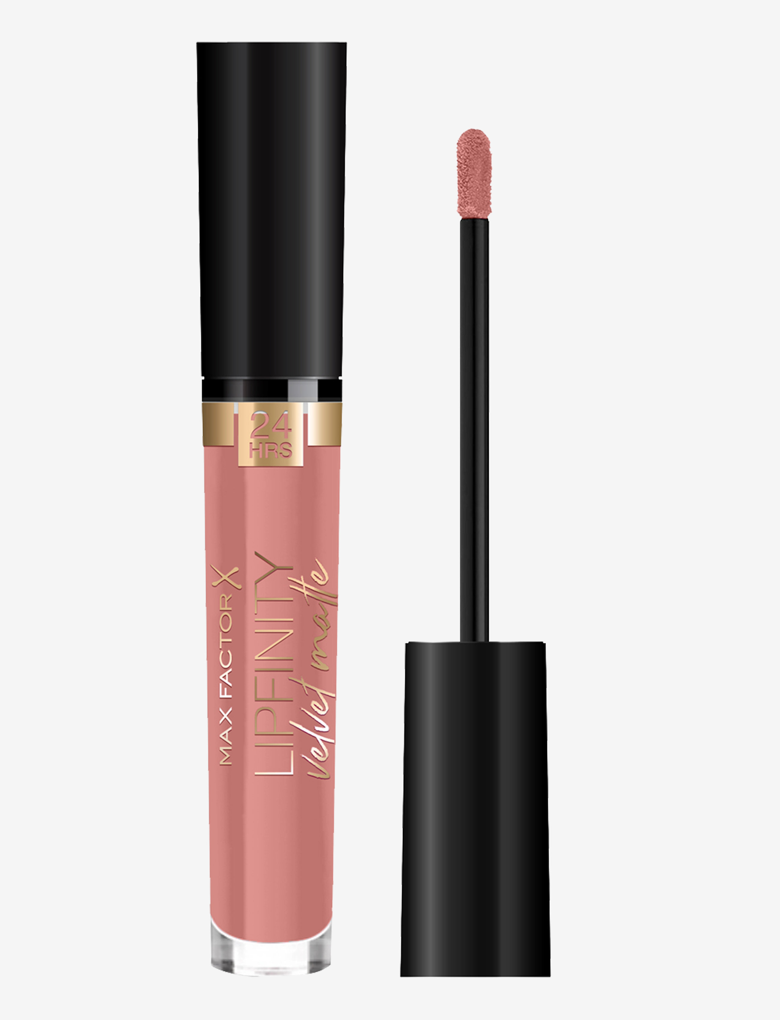 Max Factor Lipfinity Velvet Matte Lipstick 15 Nude Silk, Flydende læbestift, Pink, Str: 4 ML