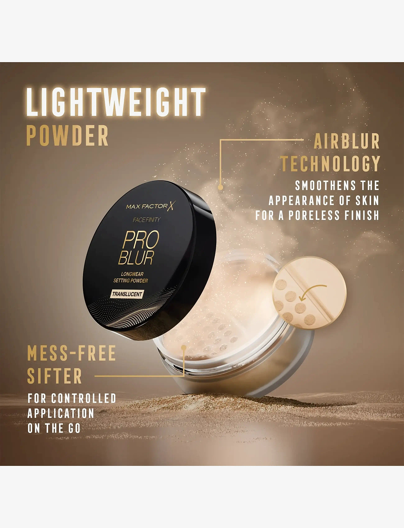 Max Factor - Facefinity Pro Blur Loose Powder - klár fyrir stefnumótið - translucent - 3