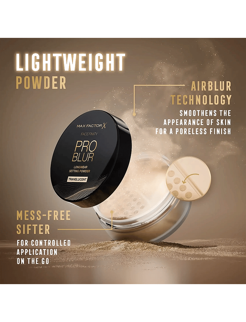 Max Factor - Facefinity Pro Blur Loose Powder - klár fyrir stefnumótið - translucent - 3