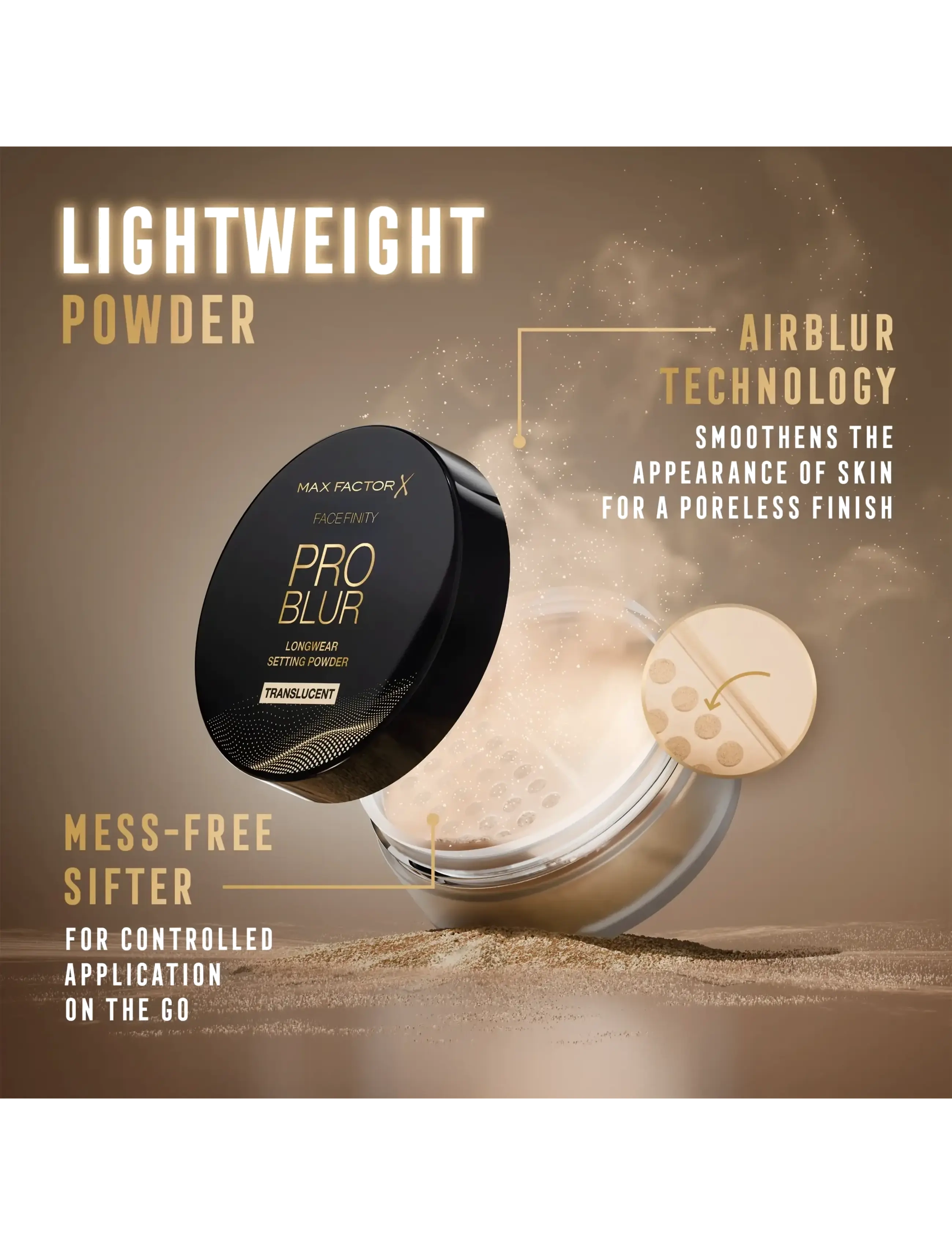 Max Factor - Facefinity Pro Blur Loose Powder - makeup - powder honey hue - 3